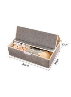 Generic Clothes Underwear Drawer Organizer with Lid, 17 Cells Bra Closet Organizers, Foldable Underwear Storage Box, Fabric Divider Drawer Compartment for Clothing Underwear Bras Socks  - Image 2
