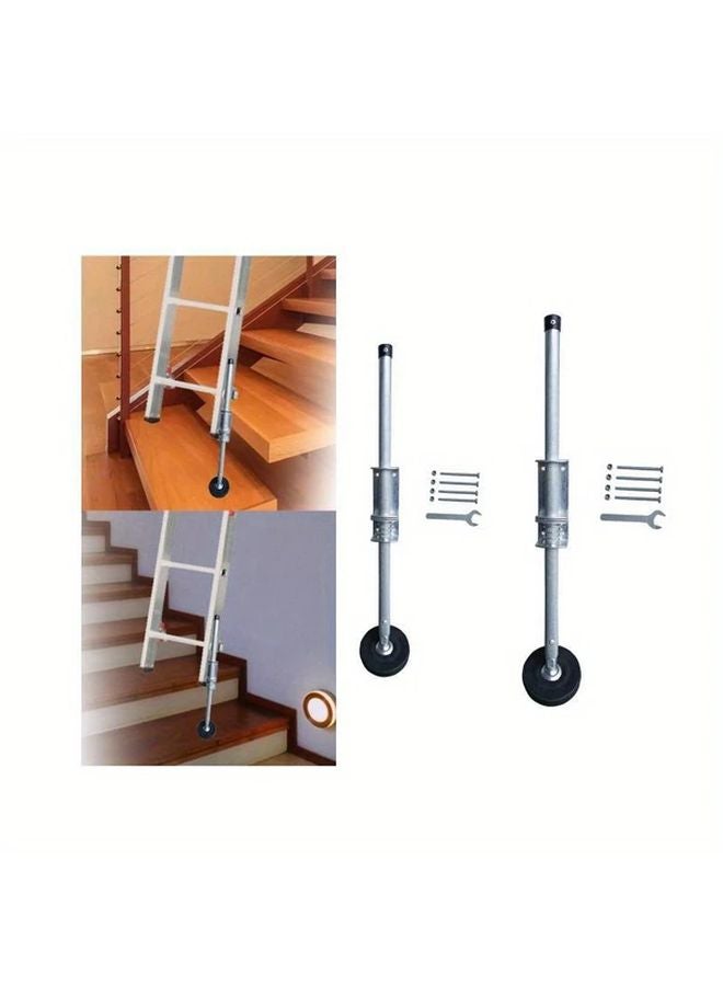 Adjustable Ladder Stabilizer Heavy Duty Steel 19 69inch Height For Stairs Balcony Garage - Image 3