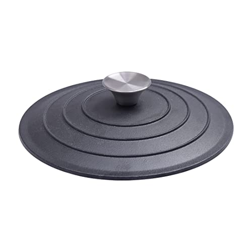 Wonderchef Forza Pre-Seasoned Cast-Iron Kadhai Lid|24cm|Kadai/Kadhai for Cooking and deep Frying|Naturally Non-Stick|Lifetime Exchange Warranty|Healthy cooking with benefits of iron|Slow cooking - Image 1