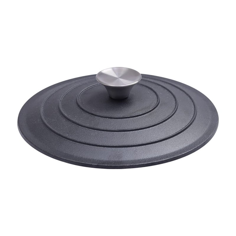 Wonderchef Forza Pre-Seasoned Cast-Iron Kadhai Lid|24cm|Kadai/Kadhai for Cooking and deep Frying|Naturally Non-Stick|Lifetime Exchange Warranty|Healthy cooking with benefits of iron|Slow cooking - Image 4