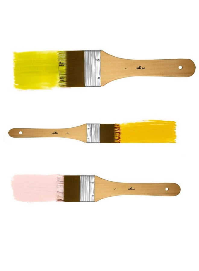Bluebird  Premium Paint Brushes For Gesso, Glues, Varnishes & Stains, Pack Of 3 Professional Brushes - Image 2