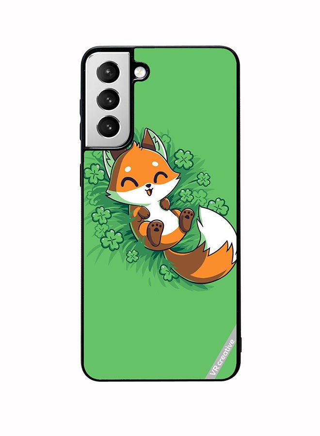 VR CREATIVE Protective Case Cover For Samsung Galaxy S22 Plus 5G Fluffy Fox Design Multicolour - Image 1