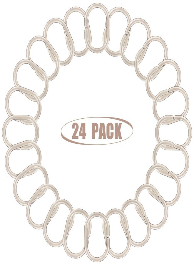 Qulable 24 pcs Shower Curtain Rings Plastic Shower Curtain Hooks C-Shaped Rings Hook Hanger Bath Drape Loop Clip Glide Bathroom Shower Window Rod (Transparent Gray) - Image 5