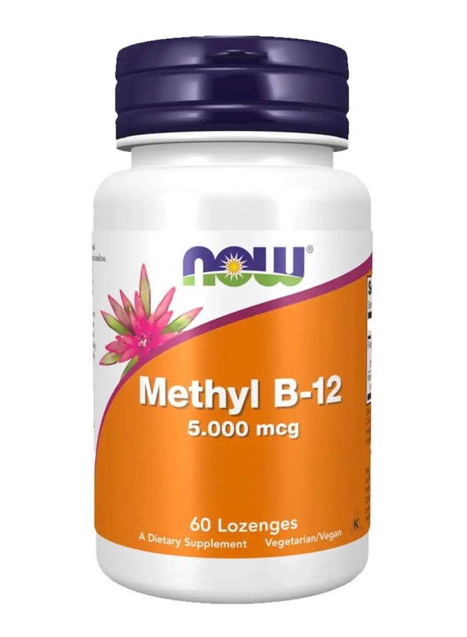 Now Foods - Methyl B12 With Folic Acid 5000 Mcg. 60 Lozenges - Image 1