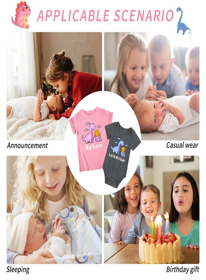 Funnycokid زي الأخت الكبرى والأخ الصغير من Funnycokid قمصان متطابقة للأطفال للفتيات والأولاد حديثي الولادة هدايا قطة صفراء رمادية 4T 0-3M - Image 5