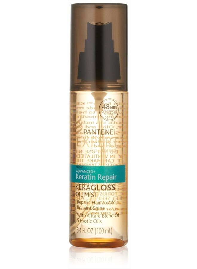 Pantene Pro-V Expert Collection Advanced+ Keratin Repair Keragloss Oil Mist, 3.4 Fluid Ounce  - Image 1