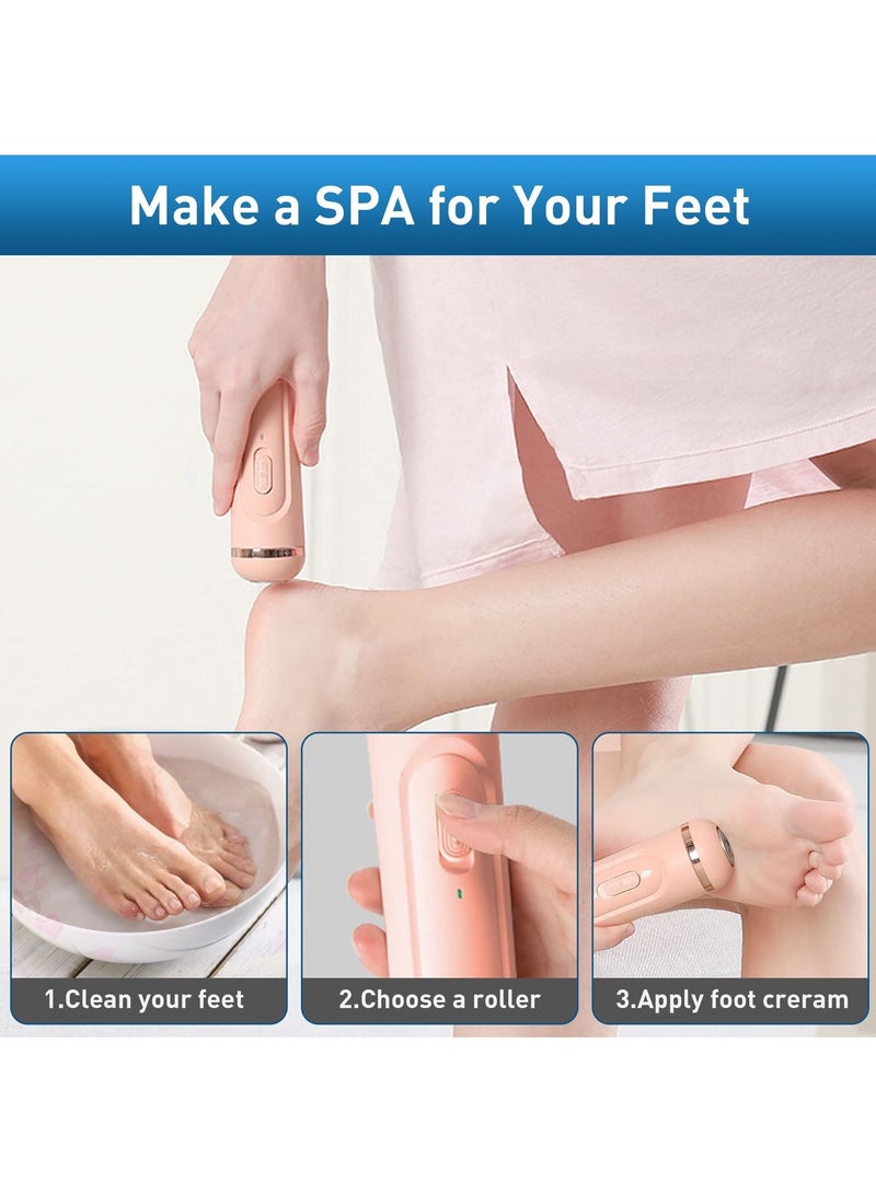 XiuWoo Electric Foot Callus Remover Rechargeable,2200mAh Battery Up to 3 Hours of Use Time Portable File Pedicure Kits, Professional Kit, Ideal for Dead Skin or Powerful Exfoliation - Image 5