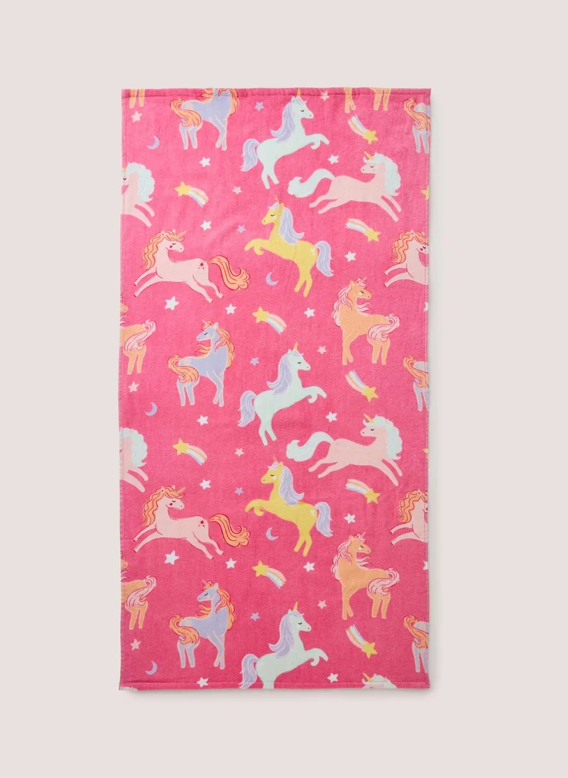 ماتلان Kids Pink Unicorn Beach Towel