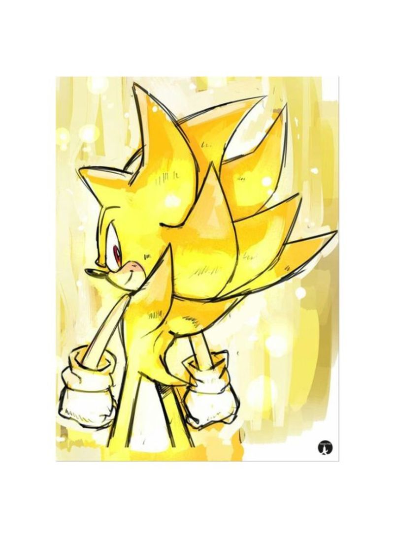 RKN Video Game Sonic Printed Mousepad Yellow/Black/White