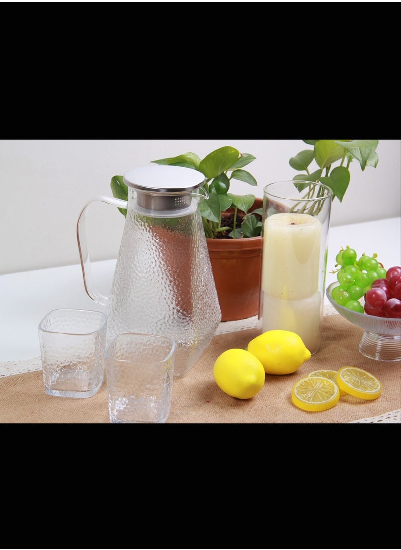 A drink set with cups in an elegant design for water and juice