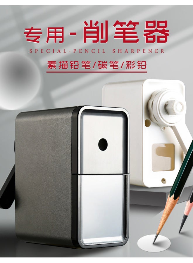 YF Sketch Pencil Sharpener Pencil Sharpener Double-hole Pencil Sharpener Student Pencil Sharpener Teacher Hand-cranked Sketch Pencil Sharpener - Image 1