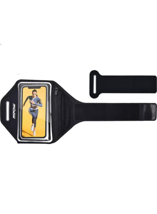 Dipple Deepor Waterproof Phone Armband With Touch Screen For Men And Women, Lightweight Wrist Bag For Sports Running, Outdoor Cycling, Fitness, Sweatproof And Non-Slip Arm Band, Adjustable Phone Sleeve - Bla - Image 1