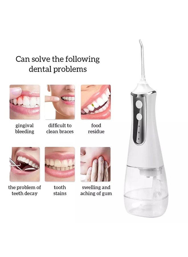 HTC Water Jet Oral Hygiene Irrigator Cordless Floss Dental White 350ml - Image 3