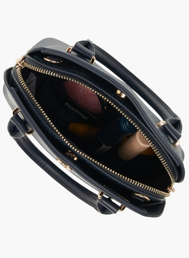 Flora Bella By Shoexpress Womens Textured Tote Bag With Top Handles And Zip Closure - Image 5