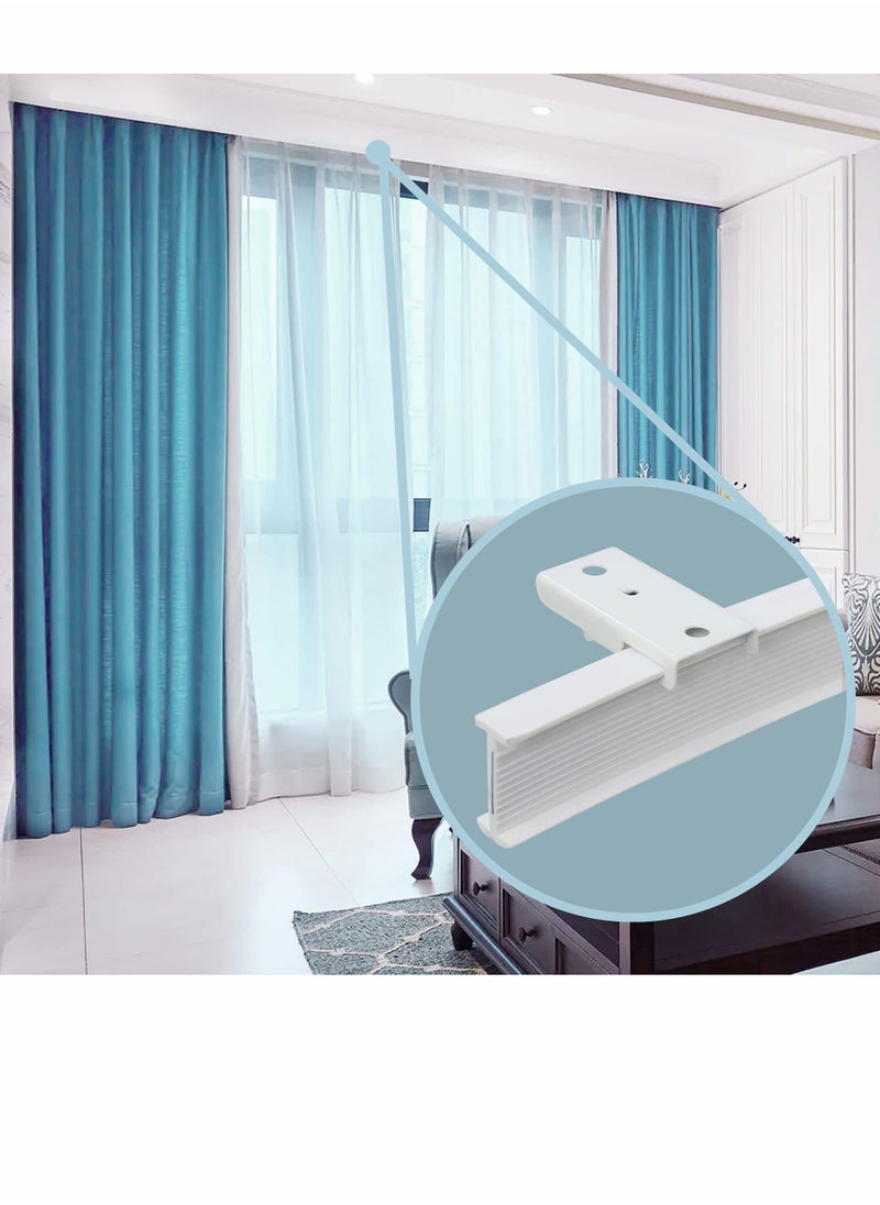 SYOSI Ceiling Track Mounting Bracket, Curtain Track Bracket Slide Rail Accessories, DIY Mount for Straight or Curved Curtain Track, Side Mount or Ceiling Mount (38 Pcs)  - Image 5