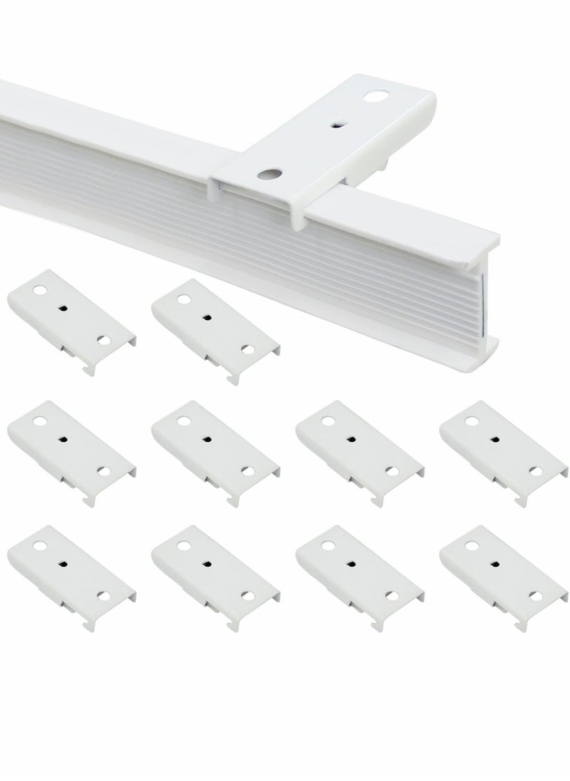 SYOSI Ceiling Track Mounting Bracket, Curtain Track Bracket Slide Rail Accessories, DIY Mount for Straight or Curved Curtain Track, Side Mount or Ceiling Mount (38 Pcs)  - Image 1