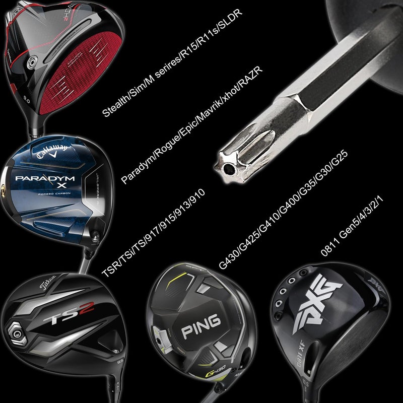 SummerHouse 40lbf Torque Golf Wrench for Driver Clubs and Fairway Hybrids Adapter Sleeve and Head Weight Adjustment - Image 3