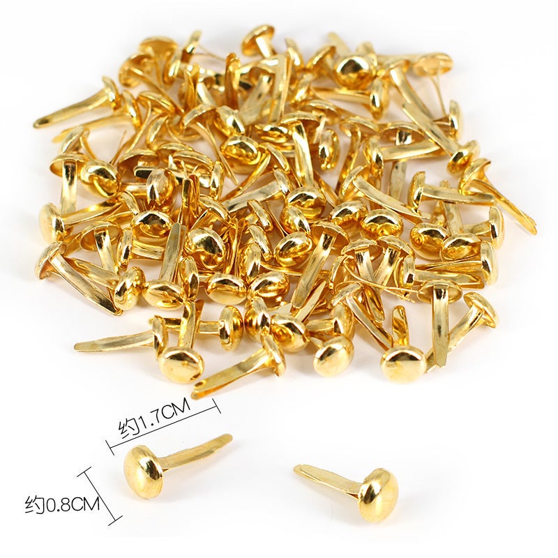Star Shaped Push Pins 100-Piece Gold Round Push Pins - Detachable Two-Legged Nails Secure Hold for DIY Projects - Image 2