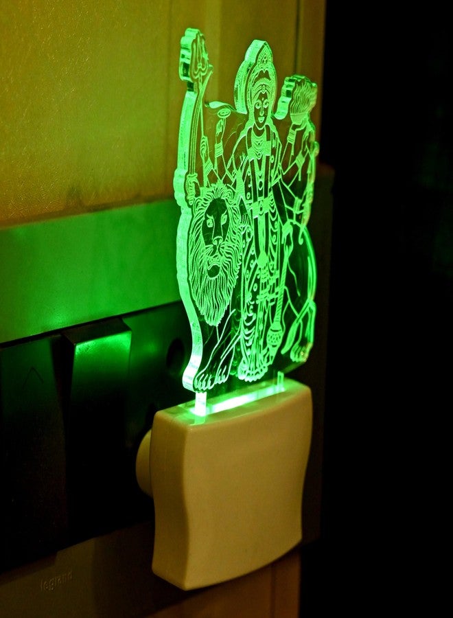 AFAST مصباح حائط ثلاثي الأبعاد بتقنية LED على شكل الإلهة دورجا من AFAST - تصميم أسد، سهل التركيب والتشغيل - Image 2