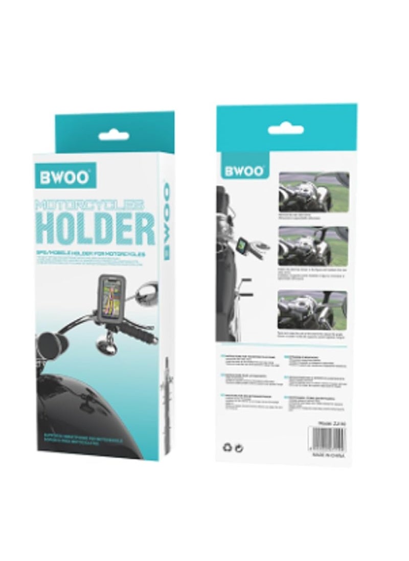 BWOO - Motorcycle Phone Holder Abs Plastic Waterproof Fabric - Image 1