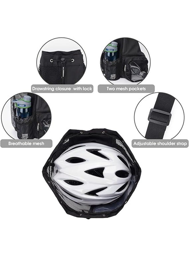 AL RAID Swim Bag Mesh Drawstring Backpack with Wet Pocket Beach Backpack for Swimming, Gym, and Workout Gear - Image 3