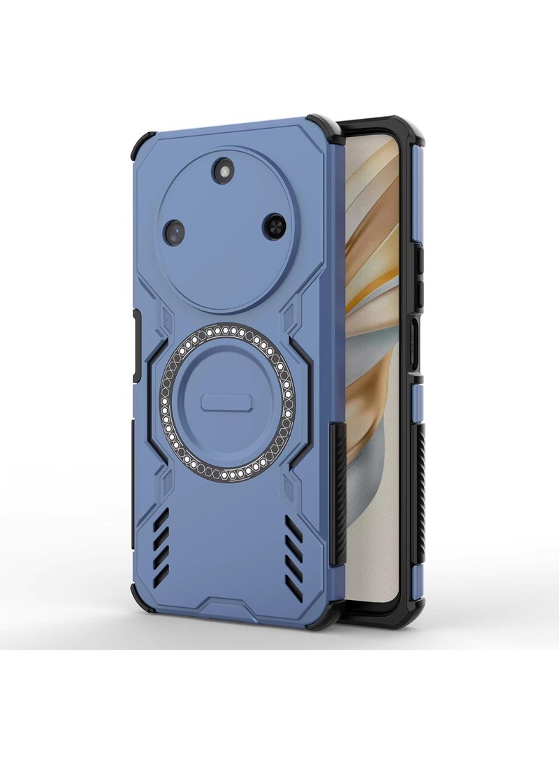 جولدن ماسك هونر اكس 9 سى اسمارت (Honor X9c Smart) جراب حماية ماجنتك ايرون (ازرق)