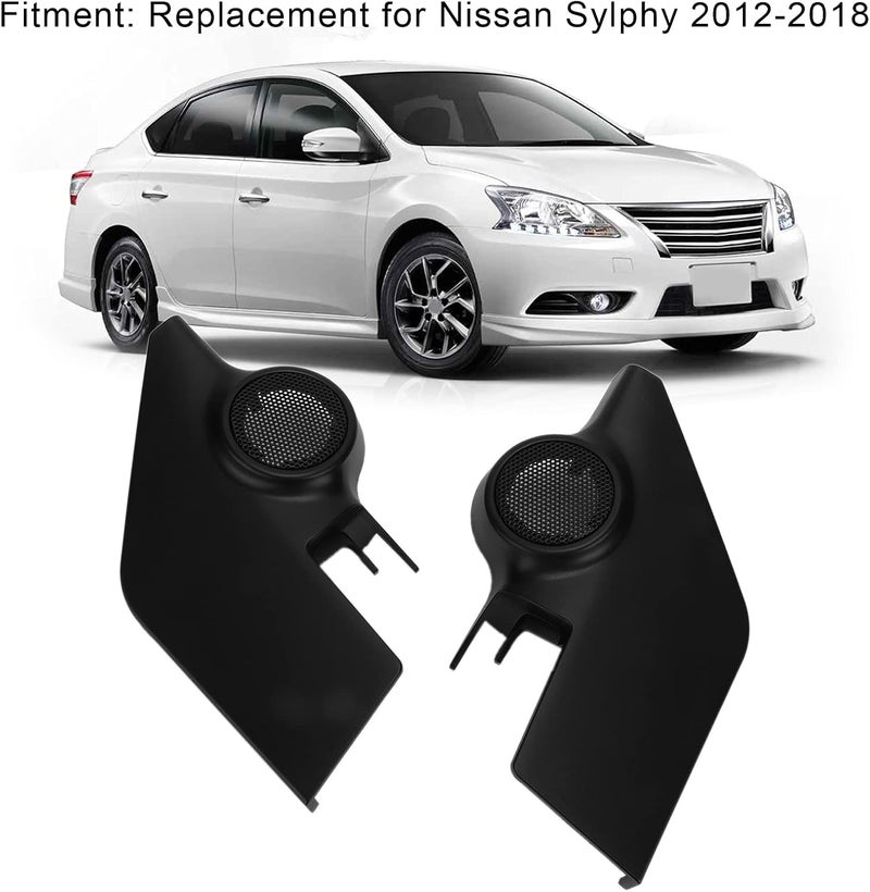 woobles 2pcs Tweeter Speaker Cover Black Dustproof Protector Replacement for 2012‑2018​ - Image 5