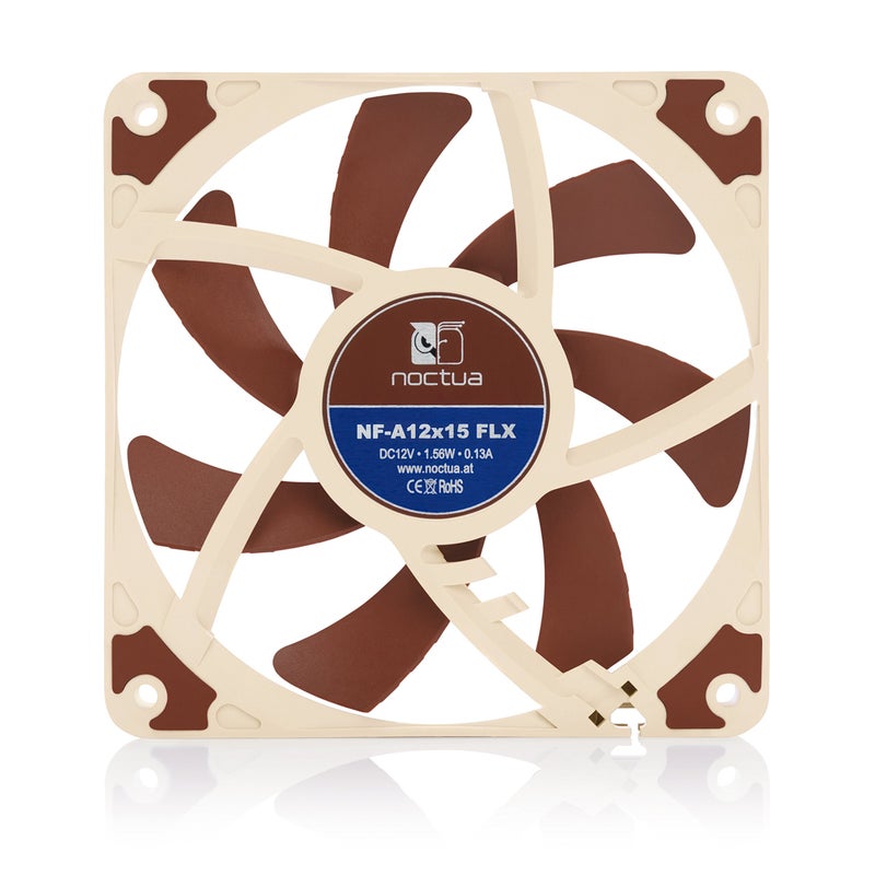Noctua NF-A12x15 FLX, Premium Quiet Slim Fan, 3-Pin (120x15mm, Brown) - Image 3