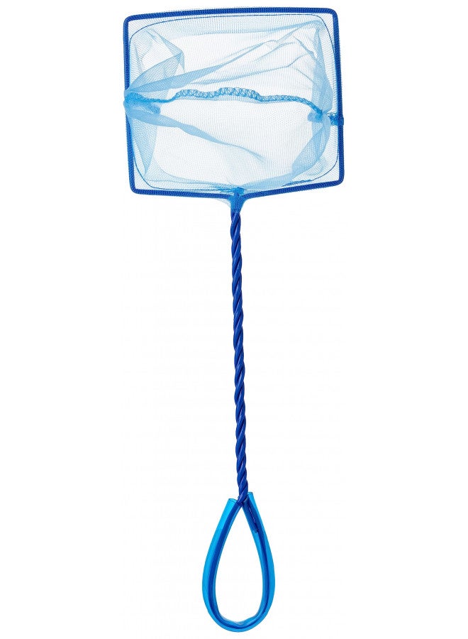 Marina 5-Inch Blue Fine Nylon Net with 10-Inch Handle, Aquarium Maintenance Tool, Blue, 11275 - Image 2