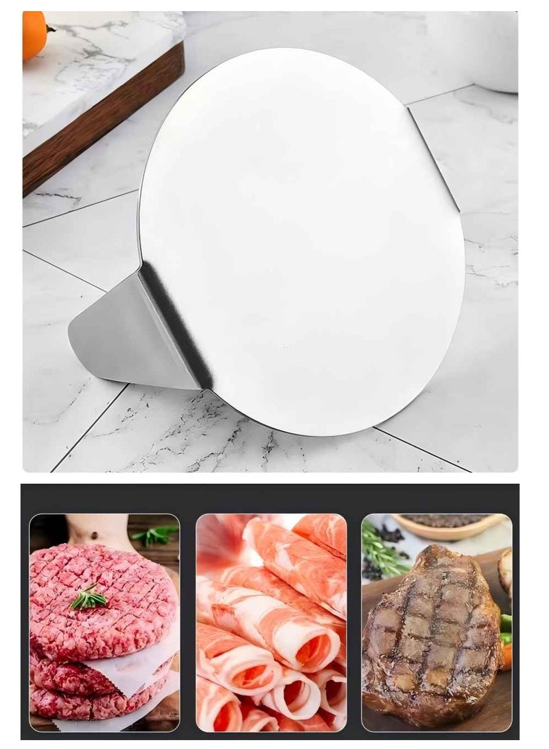 Stainless Steel Burger Press,14cm Round Smash Burger Press,Professional Griddle Accessories Kit For Flat Top Grill, Hamburger Patty Maker And Squeeze Grease, Easy To Clean - Image 2