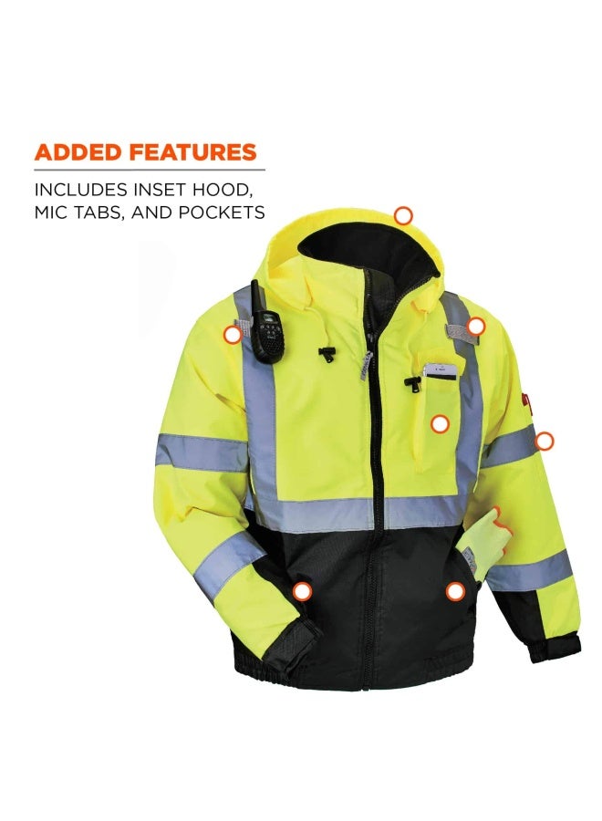 Ergodyne Glowear 8377 Type R Class 3 Lime Quilted Bomber Jacket Small S - Image 5