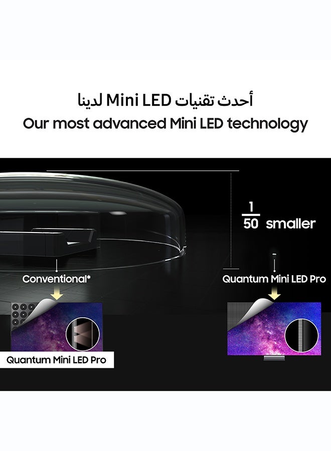 Samsung 65 Inch Neo QLED TV, QN990F, 8K, Mini LED, NQ8 AI Gen3 Processor, 8K AI Upscaling Pro, Wireless One Connect, Glare Free, Samsung Vision AI Smart TV, QA65QN990FUXZN (2025 - UAE Version) QN990F black - Image 3
