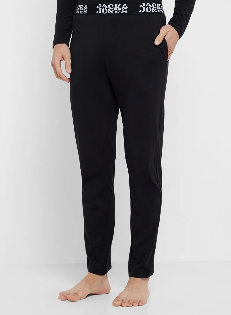 JACK & JONES Logo Crew Neck T-Shirt & Pants Set