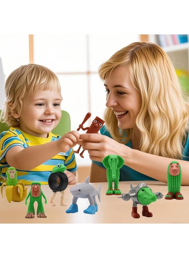 12-piece set of Italian funny dolls, Tralalero Tralala doll toys, including Tralalero Tralala, Tung Tung Tung Sahur, Brr Brr Patapim collectible animal dolls, fan gifts - Image 2