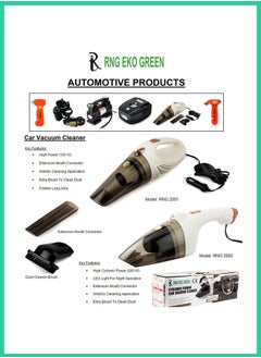 RNG Portable Car Vacuum Cleaner – High-Power 12V Handheld Auto Vacuum with Long Cord and Attachments – Wet & Dry Cleaning – Ideal for Interior Detailing  - Image 2