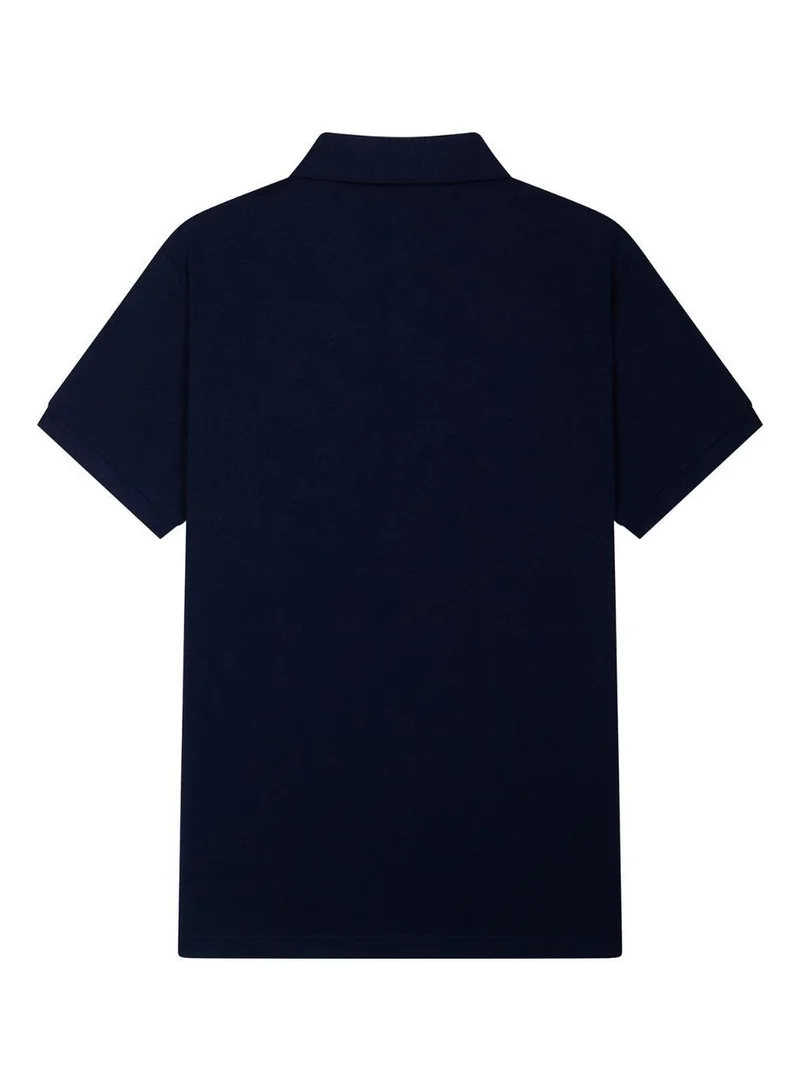 جيوردانو Men's Solid Performance Polo - Navy Blue