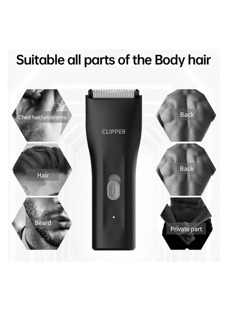AROAQ Electric Body Groomer Pubic Hair Trimmer for Men Balls Shaver Clipper Male Sensitive Private Parts Razor Place Face Cut - Image 2