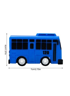 Generic 5-Pack Mini Bus Tayo Toys, Mini Bus Tayo Car Toy Set, Pull Back Mini Car, Suitable For Friends Birthday Gifts (Random Colors)  - Image 2