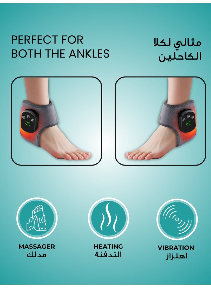 AL ARAS Ankle Therapy Massager | Heat & Vibration Foot & Ankle Pain Relief Device | Wireless Rechargeable Support Brace - Image 5