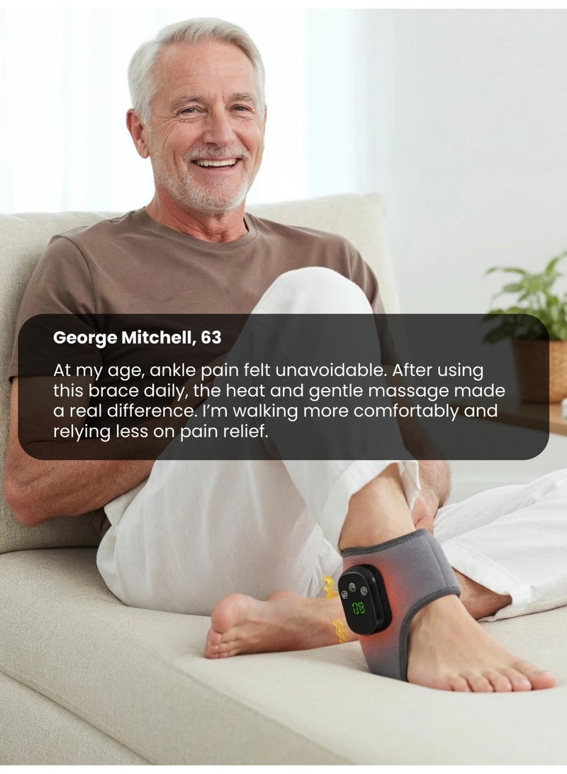 AL ARAS Ankle Therapy Massager | Heat & Vibration Foot & Ankle Pain Relief Device | Wireless Rechargeable Support Brace - Image 3