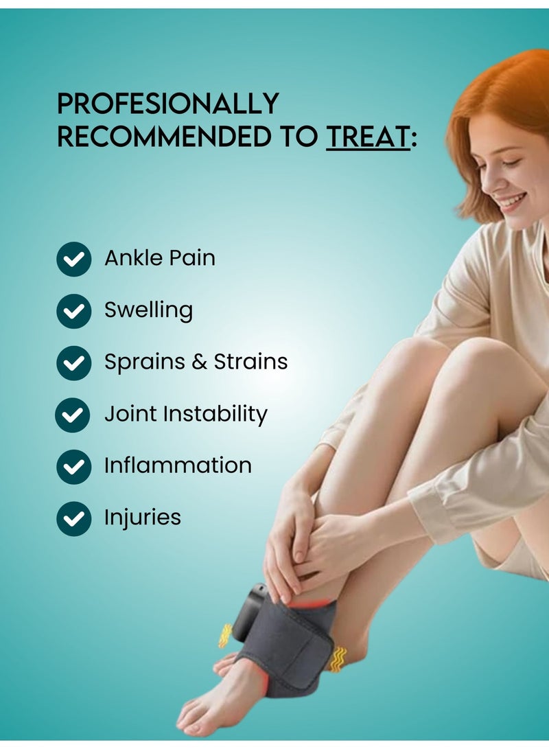 AL ARAS Ankle Therapy Massager | Heat & Vibration Foot & Ankle Pain Relief Device | Wireless Rechargeable Support Brace - Image 2