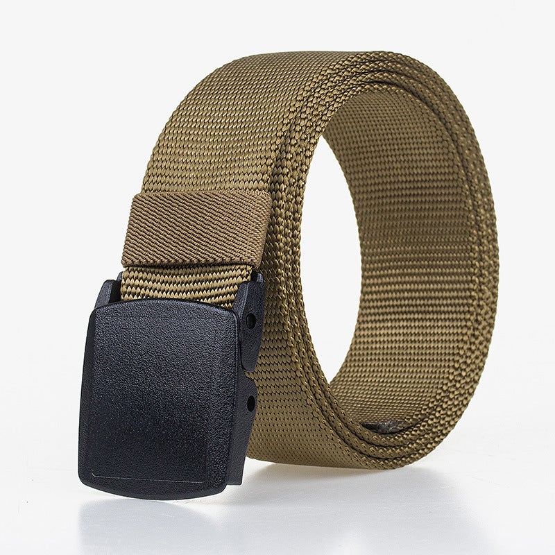 YKK Nylon Belt No-Metal Unisex Tactical Wolf Brown  - Image 1