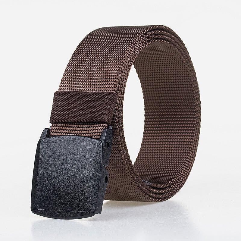 YKK Nylon Belt No-Metal Unisex Tactical Wolf Brown  - Image 3