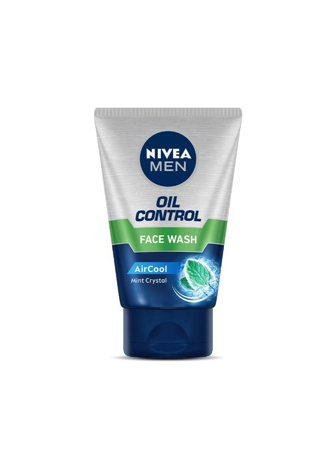 NIVEA MEN Oil Control Face Wash 100 g | With Magnolia Bark Extracts for 12 Hr Oil Control in Summer | 10 X Vitamin C Effect for Radiant Skin | For Oily Skin - Image 1
