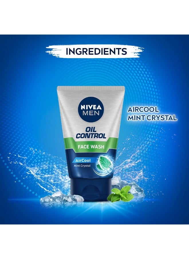NIVEA MEN Oil Control Face Wash 100 g | With Magnolia Bark Extracts for 12 Hr Oil Control in Summer | 10 X Vitamin C Effect for Radiant Skin | For Oily Skin - Image 2
