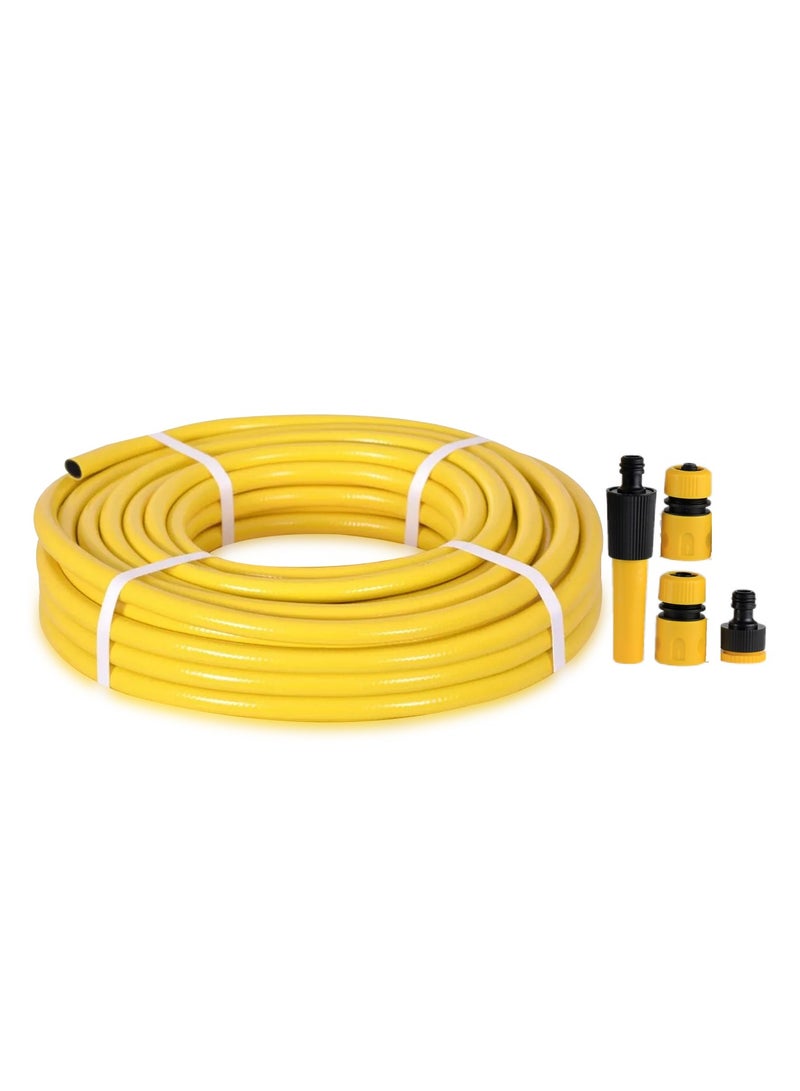Safi Wax Professional Garden Hose Pipe 15M, 1/2 Inch Heavy Duty Water Hose with Spray Nozzle & Quick Connectors, Flexible Leak-Proof Hose for Garden Watering, Car Washing & Outdoor Use - Image 2