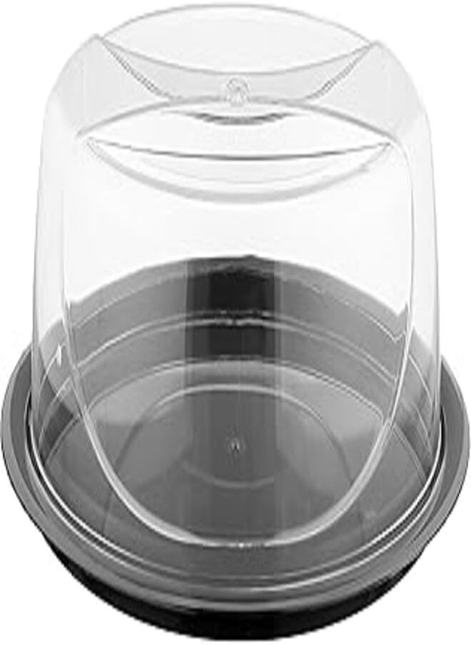 Bager Round acrylic clear color base round torn case (34 * 15cm) - transparent * grey 