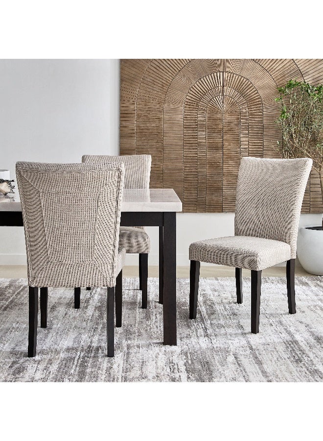 Home Box طاولة طعام 6 مقاعد من أورلاندو NXT مع سطح من الرخام الأصلي - Image 4