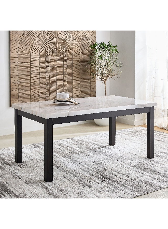 Home Box طاولة طعام 6 مقاعد من أورلاندو NXT مع سطح من الرخام الأصلي - Image 2