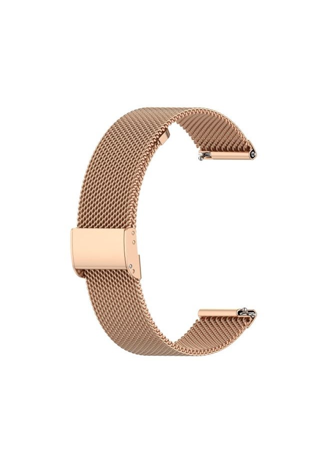 Generic Replacement Strap For Huawei GT/GT2 46mm/ Galaxy Watch 46mm/ Fossil Fossil Gen 5 Carlyle 46mm 22mm Stainless Steel Mesh Watch Band Rose Gold 